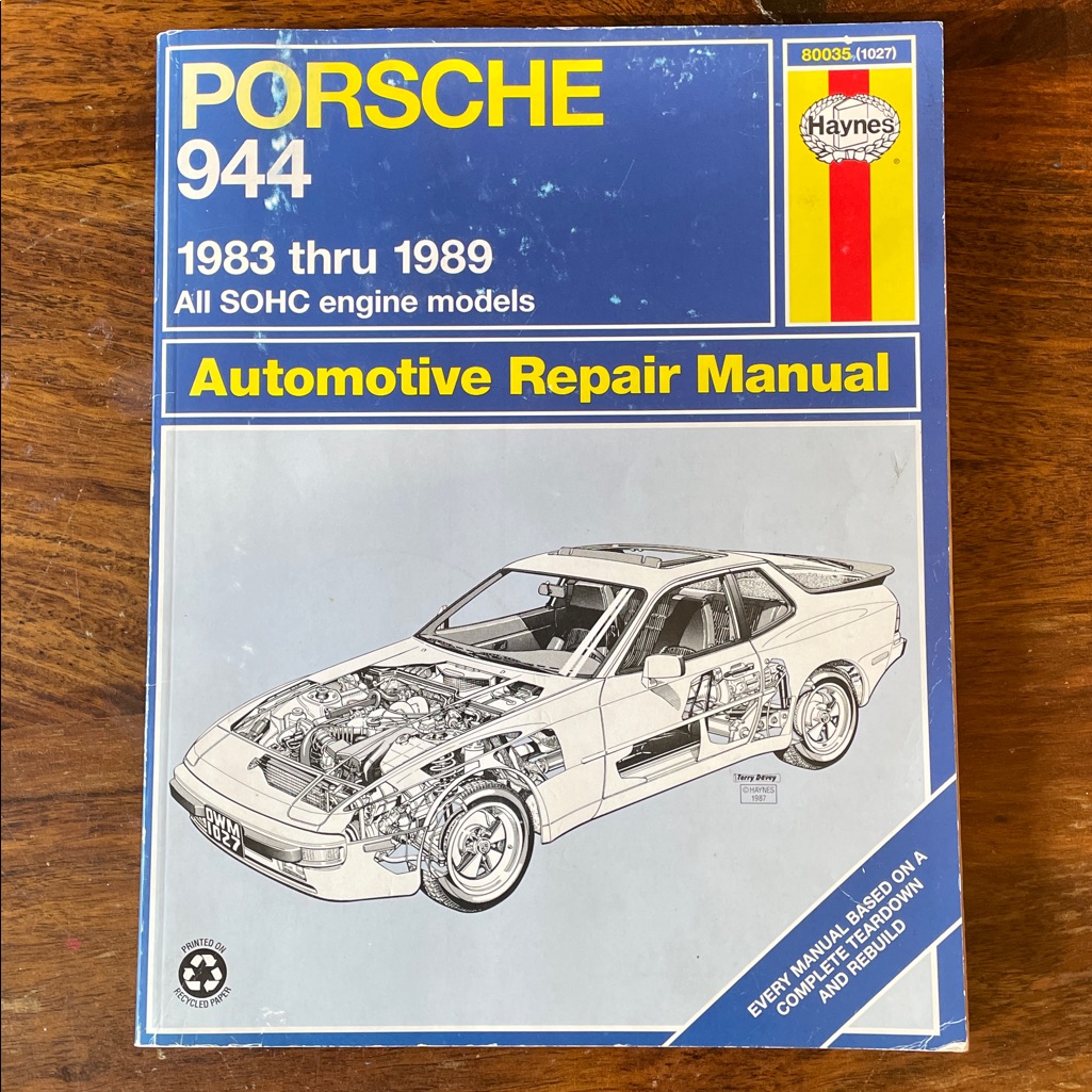 Porsche 944 Automotive Repair Manual 1983 Thru 1989 By Haynes